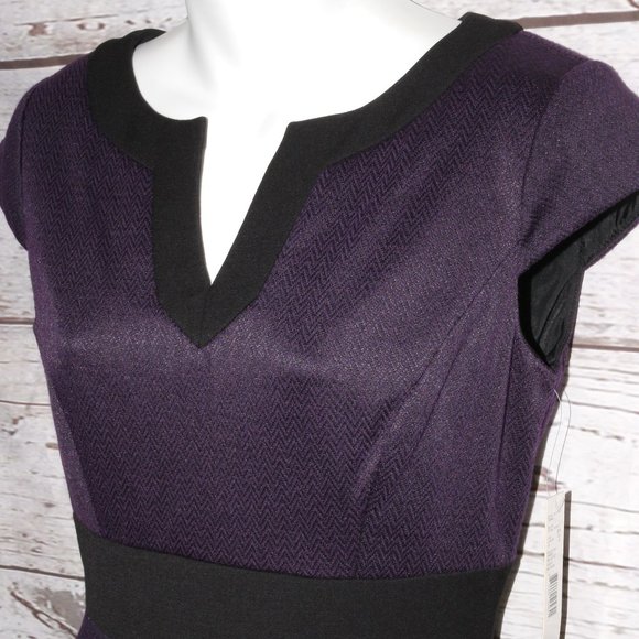 Alex Marie Black/Royal Purple Dress - Picture 3 of 11